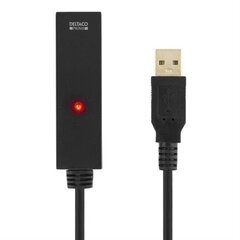 Deltaco USB2-EX20M, USB 2.0, 20m hind ja info | Juhtmed ja kaablid | hansapost.ee