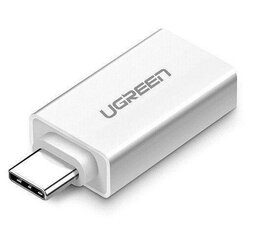 Переходник Ugreen US173 USB-A 3.0 на USB-C 3.1, белый цена и информация | Адаптеры и USB-hub | hansapost.ee