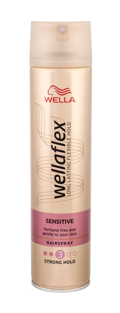 Juukselakk tundlikule nahale Wellaflex Sensitive Strong Hold 250 ml цена и информация | Juuste viimistlusvahendid | hansapost.ee