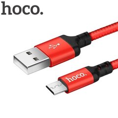 Hoco Premium Times Speed X14 Strong Micro USB to USB Data & Charger Cable 2m Black/Red hind ja info | Mobiiltelefonide kaablid | hansapost.ee