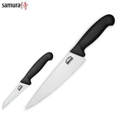Комплект 2 кухонных ножей Samura Butcher: овощной 91 мм нож шеф-повора 200 мм из AUS 8 японской стали 59 HRC цена и информация | Ножи и аксессуары для них | hansapost.ee