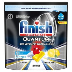 Таблетки для посудомоечной машины FINISH QUANTUM ULTIMATE, 30 шт., аромат лимона цена и информация | Finish Кухонные товары, товары для домашнего хозяйства | hansapost.ee