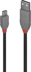 CABLE USB2 A TO MICRO-B 0.5M/ANTHRA 36731 LINDY hind ja info | Mobiiltelefonide kaablid | hansapost.ee