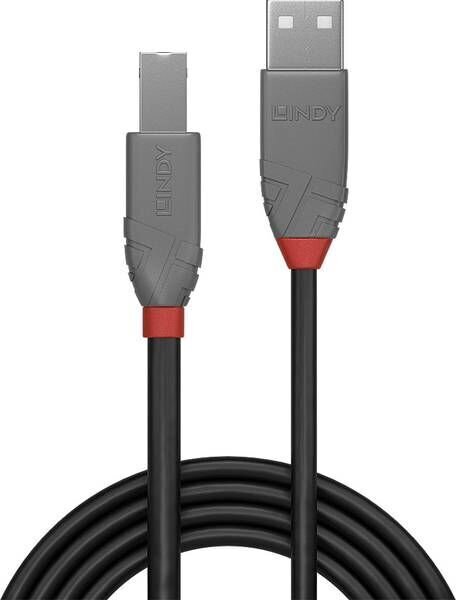 CABLE USB2 A-B 7.5M/ANTHRA 36676 LINDY hind ja info | Mobiiltelefonide kaablid | hansapost.ee