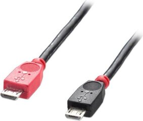 CABLE USB2 MICRO-B OTG 0.5M/31758 LINDY hind ja info | Mobiiltelefonide kaablid | hansapost.ee