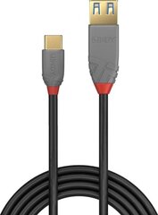 CABLE USB3.2 A-C 0.5M/ANTHRA 36910 LINDY hind ja info | Mobiiltelefonide kaablid | hansapost.ee
