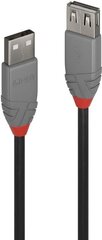CABLE USB2 TYPE A 0.2M/ANTHRA 36700 LINDY цена и информация | Borofone 43757-uniw | hansapost.ee