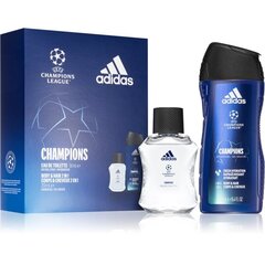 Komplekt Adidas UEFA VIII meestele: tualettvesi EDT 50 ml + dušigeel 250 ml hind ja info | Dušigeelid, õlid | hansapost.ee