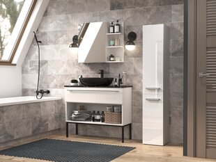 Шкафчик для ванной комнаты Nel IV Белый глянцевый цена и информация | Шкафчики для ванной | hansapost.ee