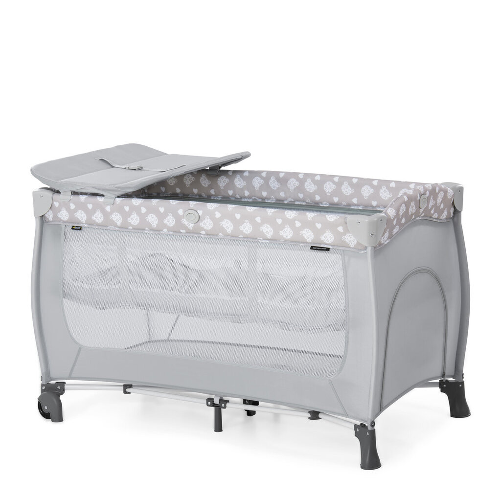 Mänguaedik Hauck Sleep N Play center Teddy, grey цена и информация | Reisivoodid | hansapost.ee