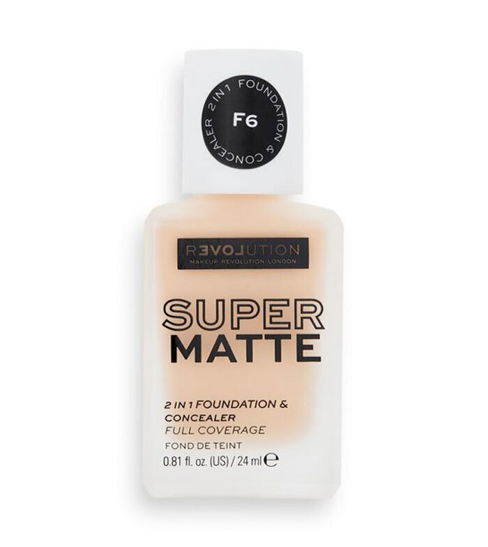 Jumestuskreem-peitekreem Revolution Relove Super Matte Foundation, F5, 24 ml цена и информация | Jumestuskreemid ja puudrid | hansapost.ee