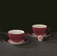 Ambition kohvinõude komplekt Aura Red, 12 tk цена и информация | Посуда, тарелки, обеденные сервизы | hansapost.ee