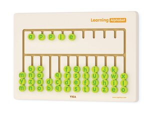 Деревянная доска Учим алфавит Viga, 50674 цена и информация | Развивающие игрушки для детей | hansapost.ee