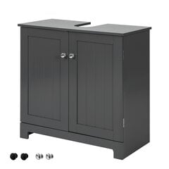 SoBuy BZR18-DG Under-Sink Cabinet Bathroom Cabinet Dark Grey W x H x D x H: Approx. 60 x 60 x 30 см цена и информация | Шкафчики для ванной | hansapost.ee
