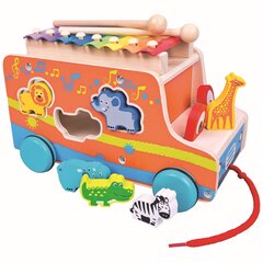 Деревянная многофункциональная игрушка с металлофоном Bino цена и информация | Развивающие игрушки для детей | hansapost.ee