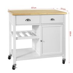Köögi serveerimiskapp puidust tööpinnaga, FKW62-WN hind ja info | Köögikapid | hansapost.ee