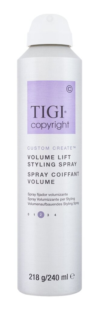 Volüümi andev juuksesprei Tigi Copyright Custom Create Volume Lift Styling Spray, 240 ml цена и информация | Juuste viimistlusvahendid | hansapost.ee