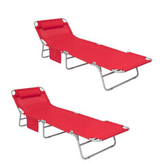 Набор из 2 стульев для кемпинга, красный, OGS35-Rx2 цена и информация | Шезлонги | hansapost.ee