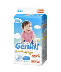 Jaapani mähkmed Genki! Premium Soft M 6-11 kg, 64 tk hind ja info | Mähkmed, riidest mähkmed | hansapost.ee