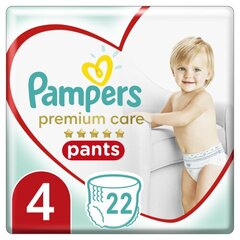 Mähkmed Pampers Premium Pants 4 suurus, 22 tk hind ja info | Mähkmed, riidest mähkmed | hansapost.ee