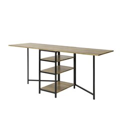 Складной обеденный стол современного дизайна с 3 полками, FWT62-N цена и информация | Кухонные и обеденные столы | hansapost.ee