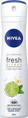 Pihustatav deodorant Nivea Fresh Citrus naistele, 150 ml hind ja info | Deodorandid | hansapost.ee