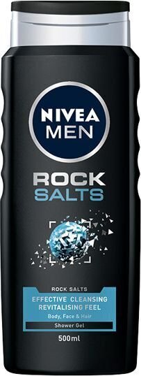 Dušigeel Nivea Rock Salts meestele, 500 ml цена и информация | Dušigeelid, õlid | hansapost.ee