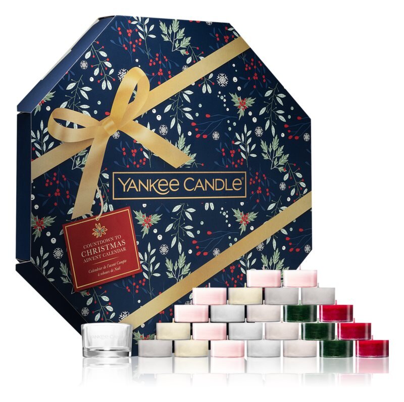 Yankee Candle Christmas Advendikalender 24 tk x 9,8 g teeküünlad + hoidik hind ja info | Küünlad, küünlajalad | hansapost.ee