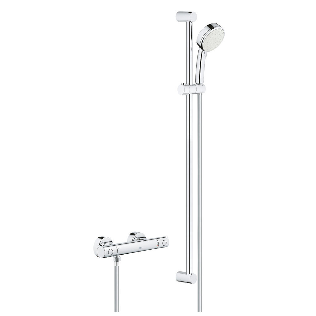 Grohe Grohetherm 800 Cosmopolitan termostaat dušipea koos alusega, 34769000 цена и информация | Dušikomplektid ja süsteemid | hansapost.ee