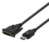Deltaco DisplayPort – DVI-D Single Link, 1080p 60Hz, 3m, must / DP-2030-K цена и информация | Juhtmed ja kaablid | hansapost.ee