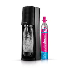 Комплект аппарата для газирования напитков с бутылкой SodaStream Terra Black, 3 части цена и информация | Аппараты для газирования воды | hansapost.ee