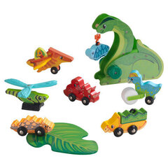 Набор деревянных фигурок динозавров Kidkraft Adventure Tracks™ Dino World: Prehistoric Pals Pack цена и информация | Игрушки для мальчиков | hansapost.ee