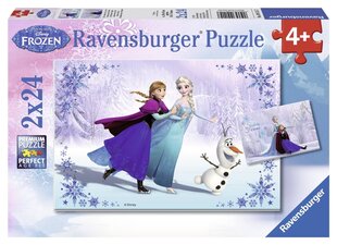 Pusle Ravensburger, 2 x 24 tk, Lumekuninganna hind ja info | Pusled lastele ja täiskasvanutele | hansapost.ee