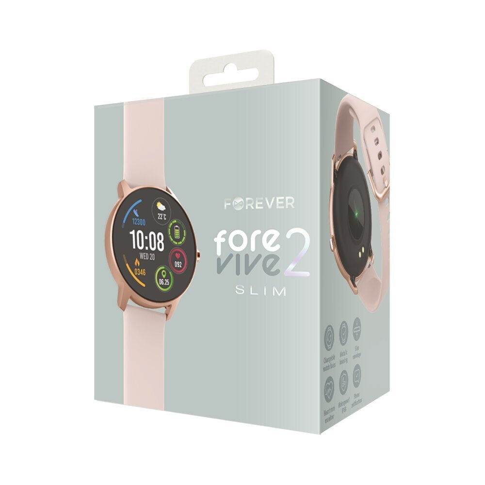 Forever ForeVive 2 Slim SB-325 Rose Gold цена и информация | Nutikellad, laste nutikellad | hansapost.ee