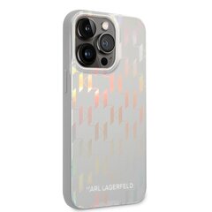 Karl Lagerfeld Iridescent Monogram Case for iPhone 14 Pro Silver цена и информация | Чехлы для телефонов | hansapost.ee