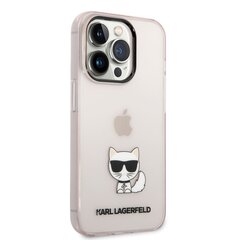 Karl Lagerfeld Choupette Logo Case for iPhone 14 Pro Max Pink hind ja info | Telefonide kaitsekaaned ja -ümbrised | hansapost.ee