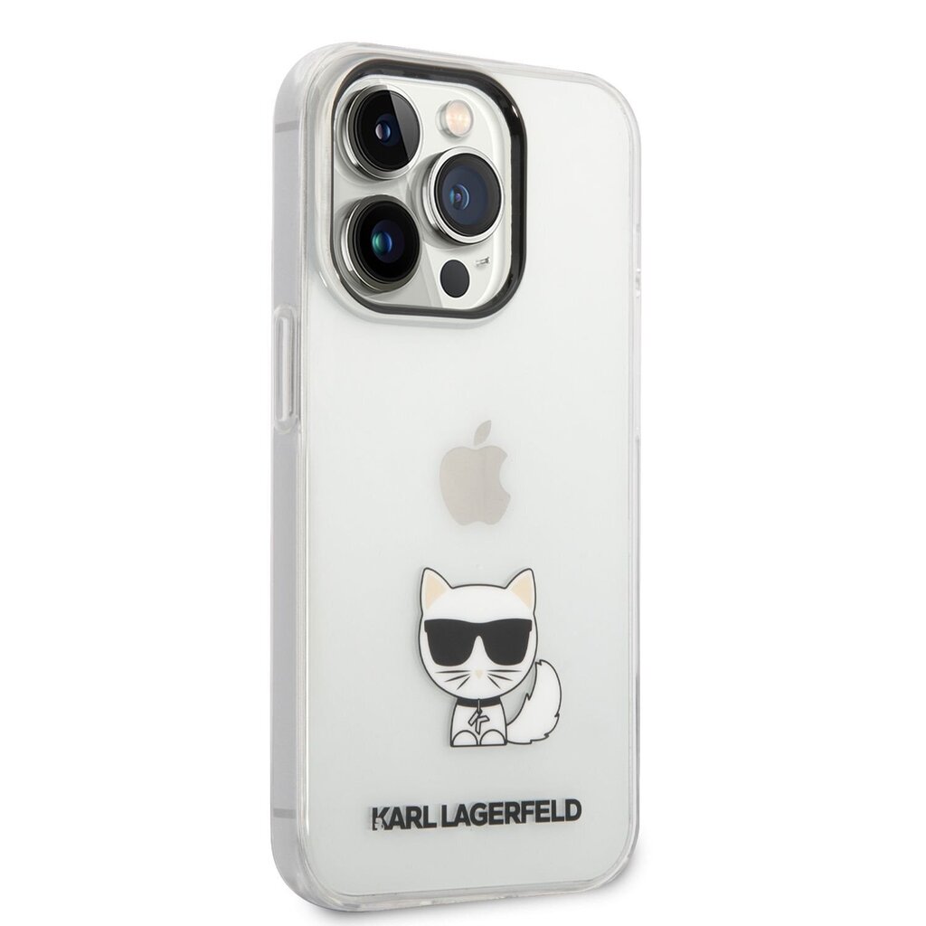 Karl Lagerfeld Choupette Logo Case for iPhone 14 Pro Max Transparent hind ja info | Telefonide kaitsekaaned ja -ümbrised | hansapost.ee