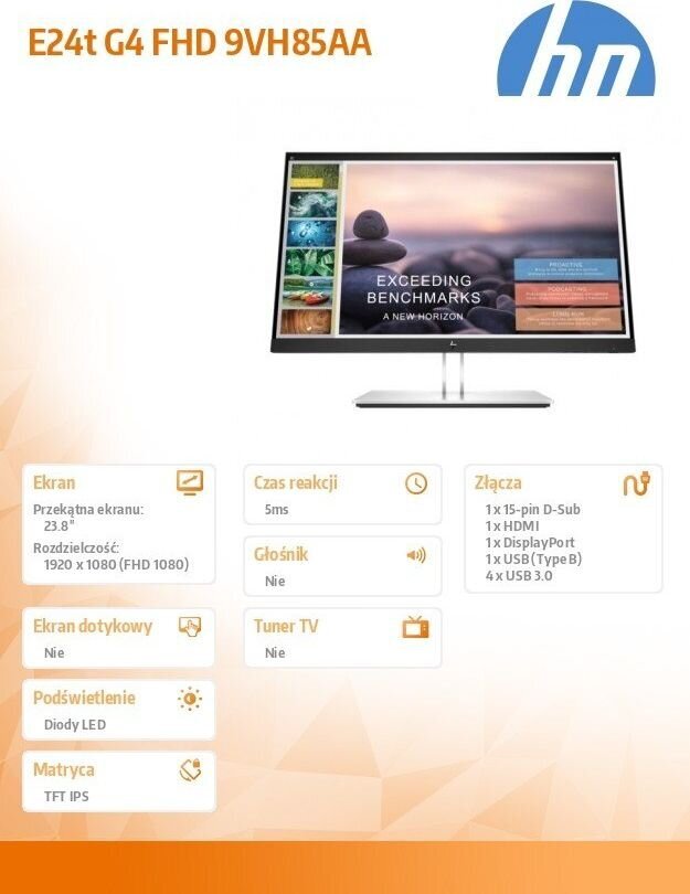 HP 9VH85AA#ABB цена и информация | Monitorid | hansapost.ee