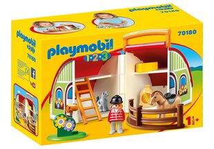 Kaasaskantav loomafarm 70180 PLAYMOBIL® 1.2.3 hind ja info | Klotsid ja konstruktorid | hansapost.ee