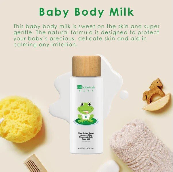 Ihupiim väikelastele Dr. Botanicals Baby Lux - Sweet Almond Oil & Chamomile, 200 ml цена и информация | Laste ja ema kosmeetika | hansapost.ee