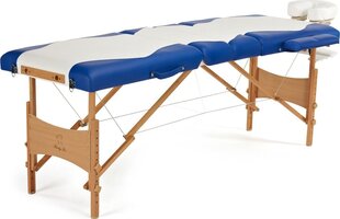 Массажный стол Bodyfit 1043, белый/синий цвет цена и информация | Аксессуары для массажа | hansapost.ee