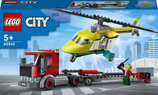 60343 LEGO® City Päästehelikopteri transporter цена и информация | Конструкторы и кубики | hansapost.ee