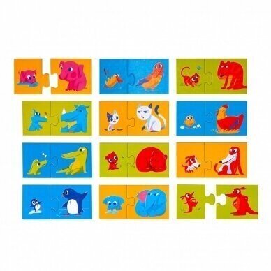 Puslekomplekt Baby Puzzle Maxi „Tunne maailma“ 3in1 hind ja info | Beebide mänguasjad | hansapost.ee