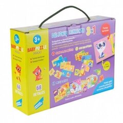 Puslekomplekt Baby Puzzle Maxi „Tunne maailma“ 3in1 hind ja info | Dream Makers Lastekaubad ja beebikaubad | hansapost.ee