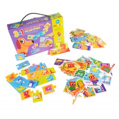 Puslekomplekt Baby Puzzle Maxi „Tunne maailma“ 3in1 hind ja info | Beebide mänguasjad | hansapost.ee