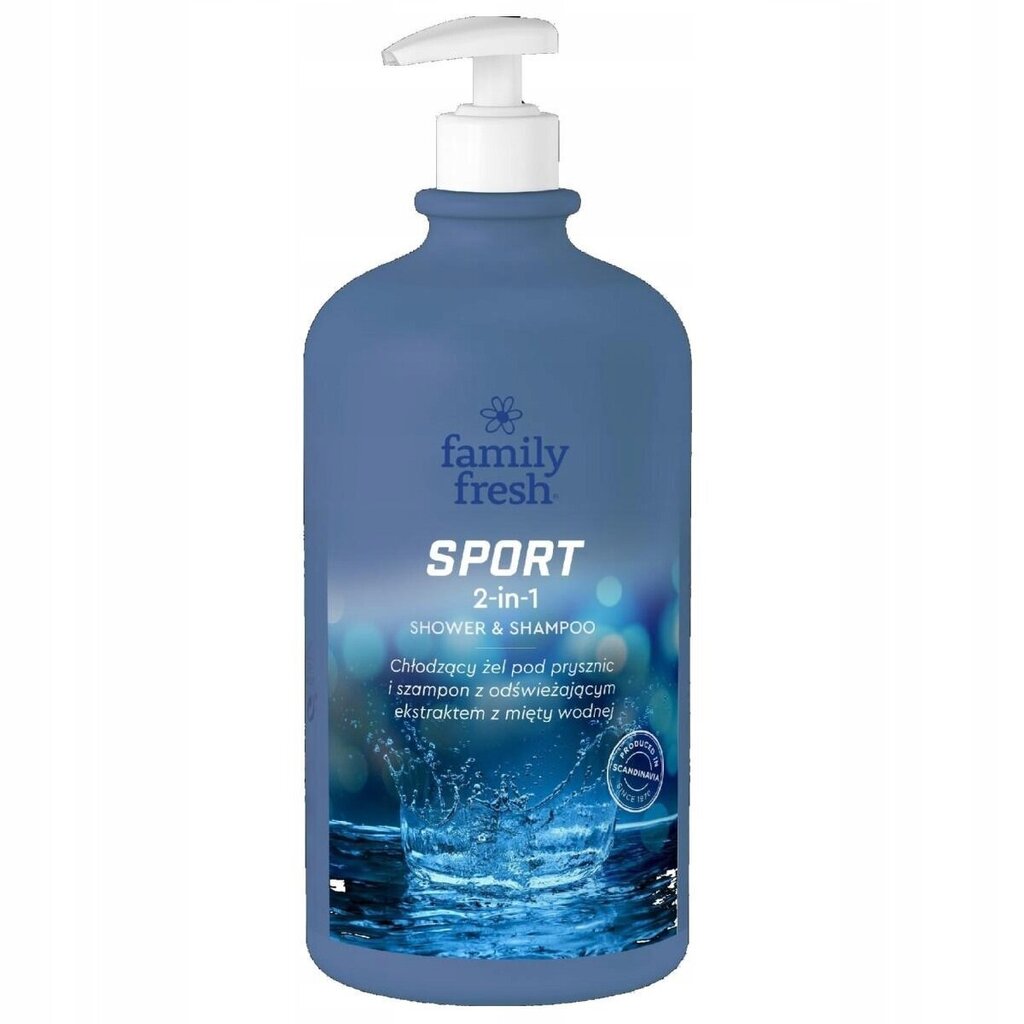 Dušigeel Family Fresh Sport 2in1 Shower Gel, 1000ml hind ja info | Dušigeelid, õlid | hansapost.ee