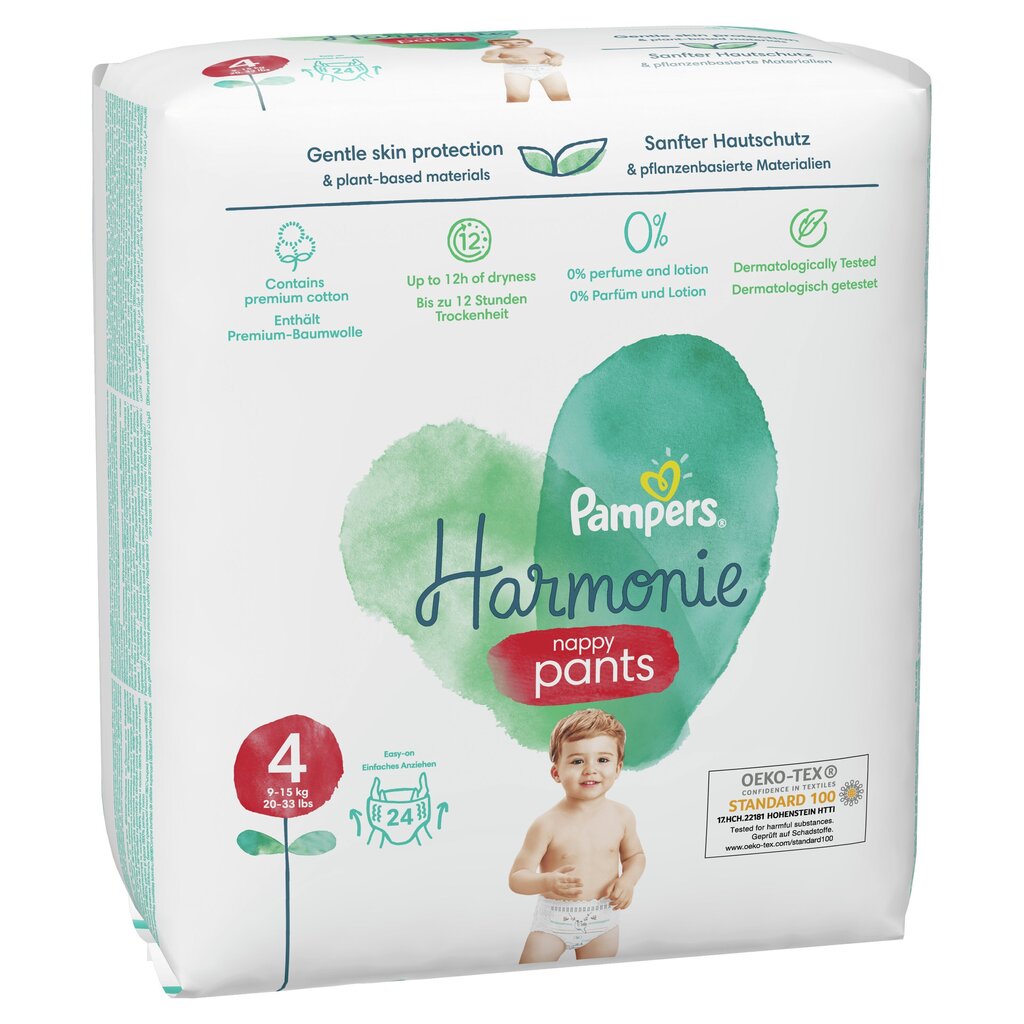 Pampers Harmonie Pants Püksmähkmed, Suurus 4, 96 Mähet, 9-15kg цена и информация | Mähkmed, riidest mähkmed | hansapost.ee