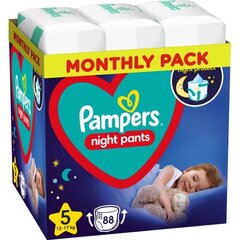 Ночные подгузники-трусики Pampers Monthly pack, размер 5, 12-17 кг, 88 шт. цена и информация | Пеленки | hansapost.ee
