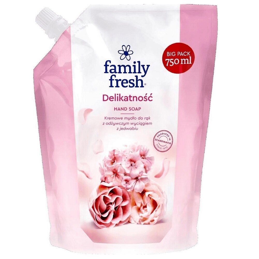 Siidiekstraktiga käteseep Family Fresh Hand Soap, 750ml hind ja info | Seebid | hansapost.ee
