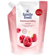 Niisutav käteseep Family Fresh Hand Soap Vaarikas Refill, 750ml цена и информация | Мыло | hansapost.ee